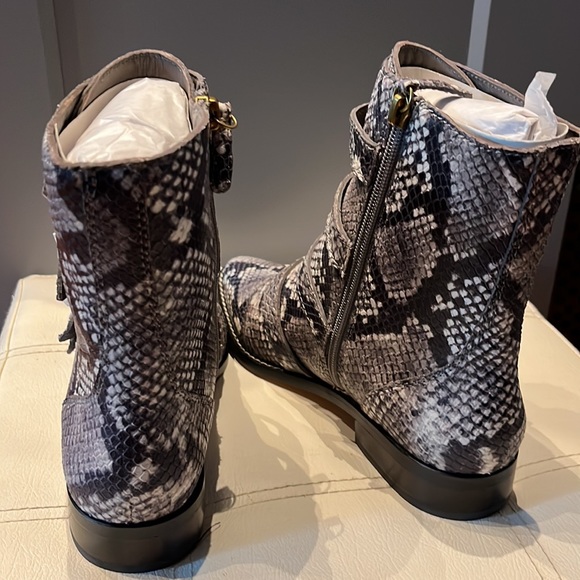 J. Crew NEW Multi-buckle boots in snake-embossed leather 7.5 Retails $298 - Picture 9 of 16